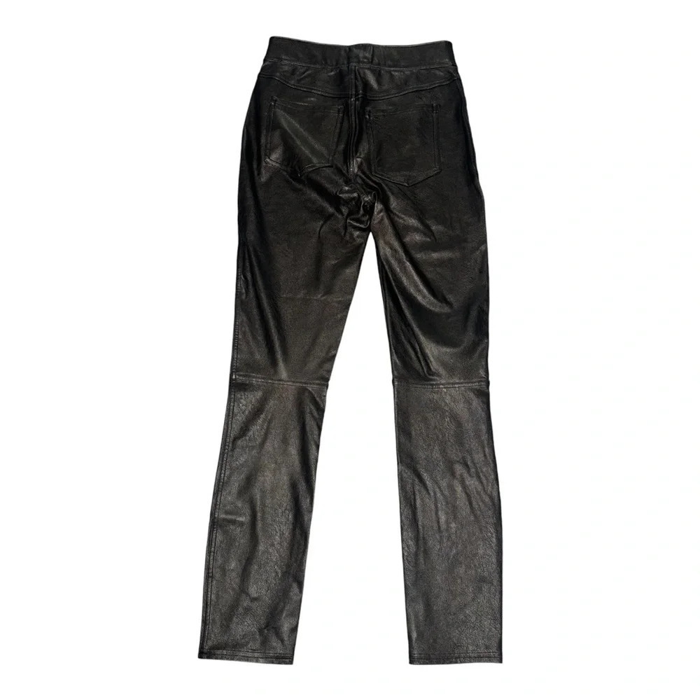 SPANX Women's Leather Like Ankle Skinny Pants in Black. Sz: XS - Picture 4 of 9